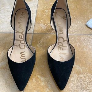 Sam Edelman black suede pointy toe pump